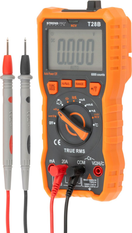 Multimeter Strend Pro Premium, digitalný, 1000A, 20A, 4xAAA