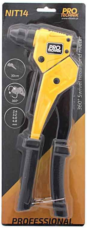 Nitovacie kliešte PROFI s otočnou hlavou 360°, PRO-TECHNIK 4