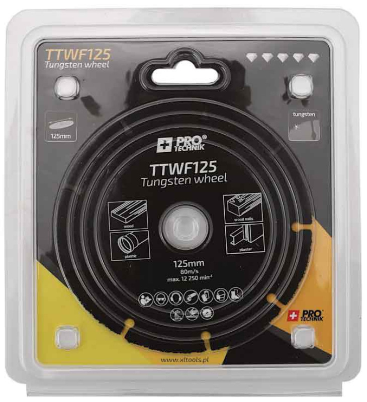 Rezný kotúč na drevo, drevotriesku, plast a sadrokartón 125 x 1,0 x 22,2 mm, PRO-TECHNIK 4