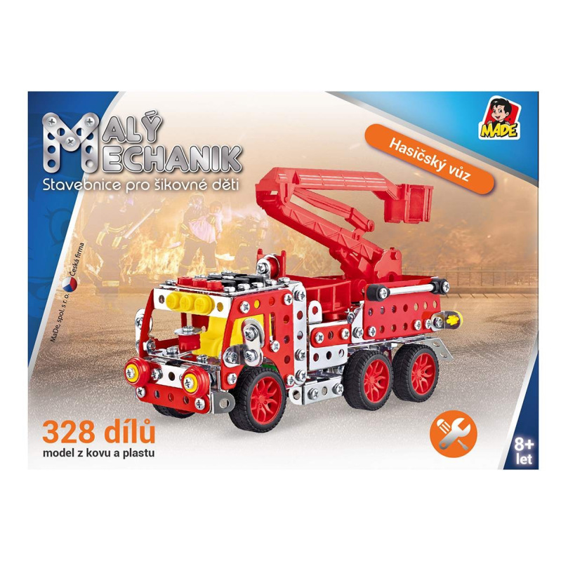 Malý mechanik - hasičské auto s plošinou 1