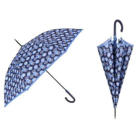 PERLETTI® Automatický dáždnik TECHNOLOGY Fiori / modrá, 21722