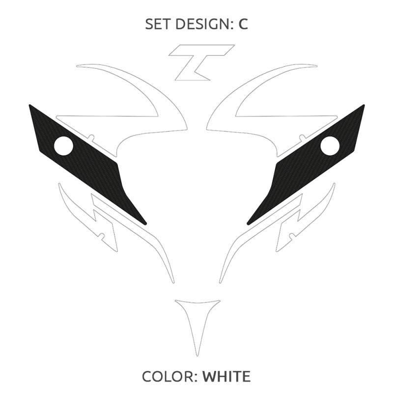 Tempish Sada nálepiek pre HERO masku white, model C