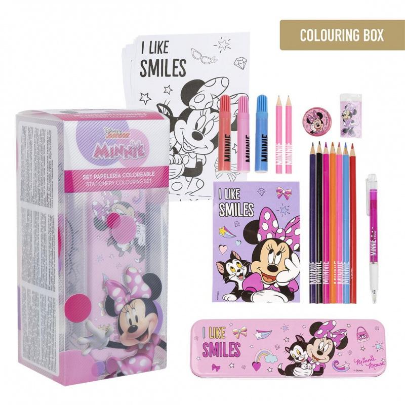 CERDÁ Kreatívny set Minnie Mouse (omaľovánky, pastelky, samolepky, blok), 2700000838