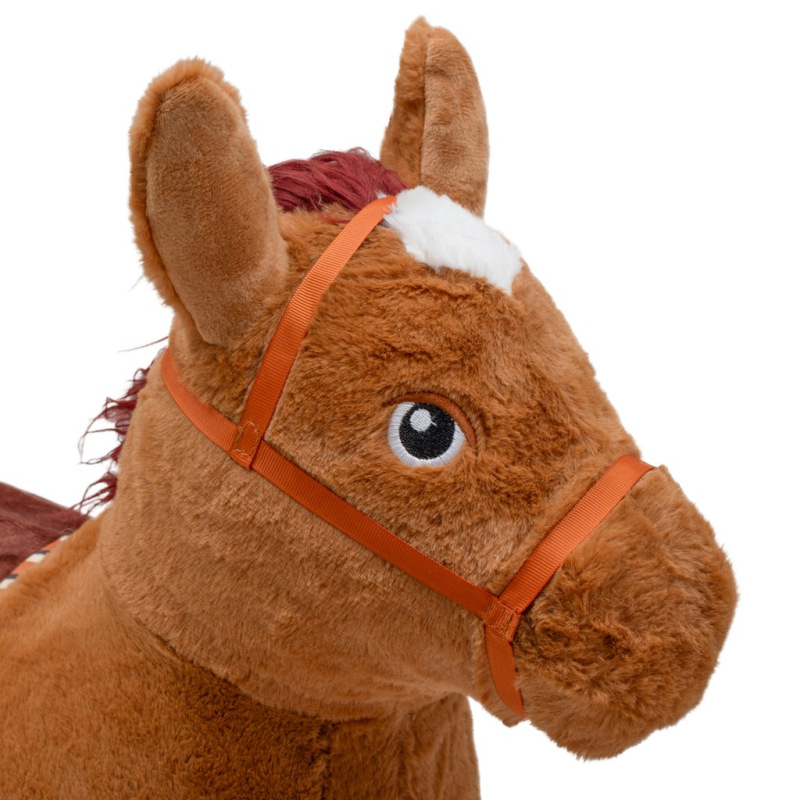 Plyšový skákací koník so zvukom Baby Mix hnedý 2