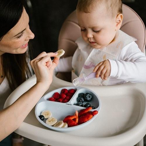 Detská silikónová lyžička Baby Ono 2 ks sivá, mätová 2