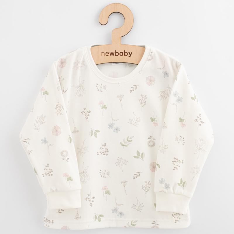 Detske bavlnené tričko s dlhým rukávom New Baby Kindergarten kvetinky 122 (6-7 rokov)