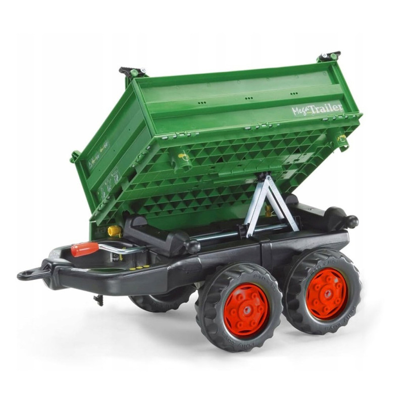 Sklápací 2osý traktorový príves Rolly Toys Mega Trailer zelený 2