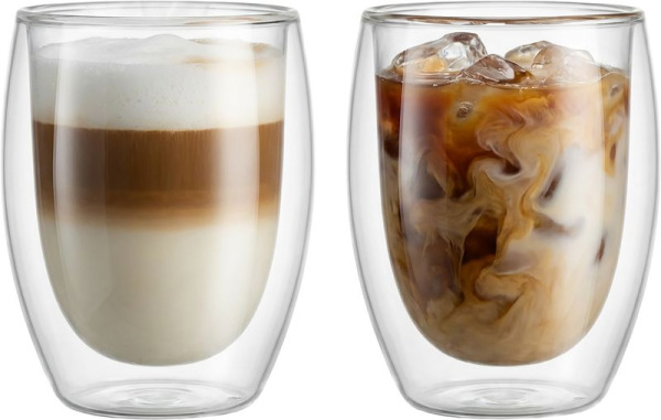 Pohár MagicHome Latte Macchiato na kávu/čaj, termo s dvojitou stenou, 380 ml, bal. 2 ks 1