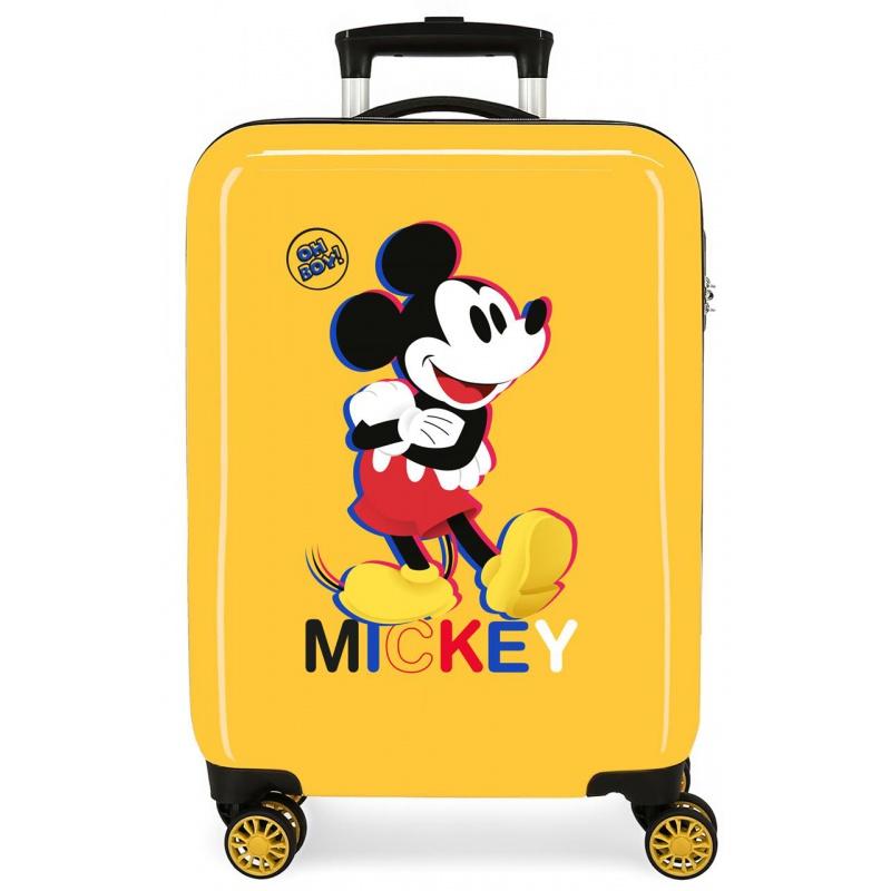 Luxusný detský ABS cestovný kufor MICKEY MOUSE 3D Ochre, 55x38x20cm, 34L, 2921722