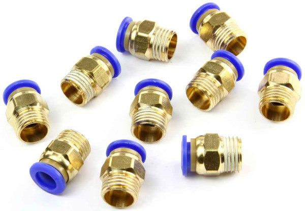 Sada pneumatických rýchlokonektorov so závitom 1/4" 8 mm, 10 kusov, MAR-POL 4