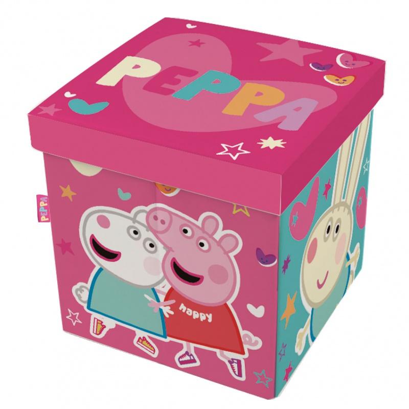 Úložný box s vrchnákom / taburetka 2v1 PEPPA PIG, PP14451