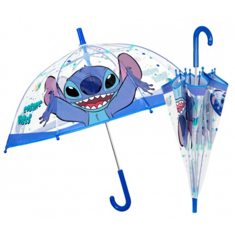 Detský transparentný dáždnik Perletti Kids "Lilo & Stitch", 75426