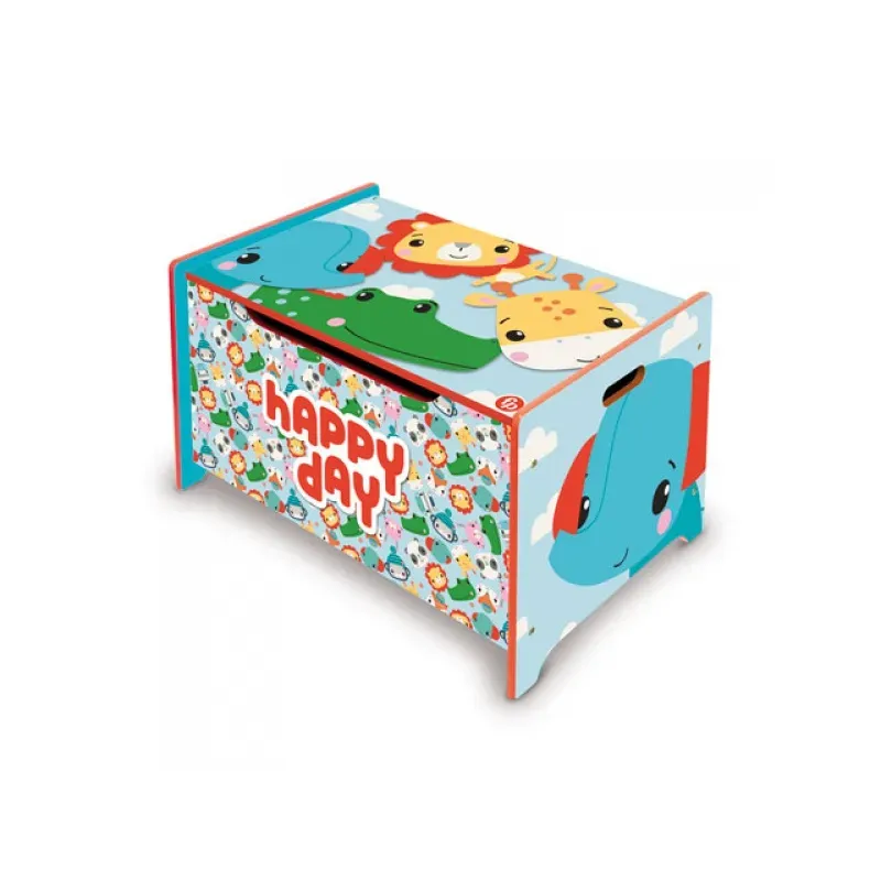 ARDITEX Detský drevený nábytok 2v1 FISHER PRICE Lavica / Box na hračky, FP10299