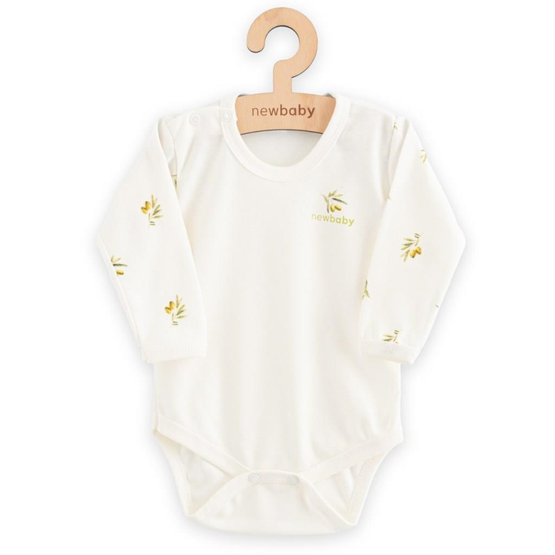 Dojčenské body s dlhým rukávom z organickej bavlny New Baby Olivy 86 (12-18m) 1