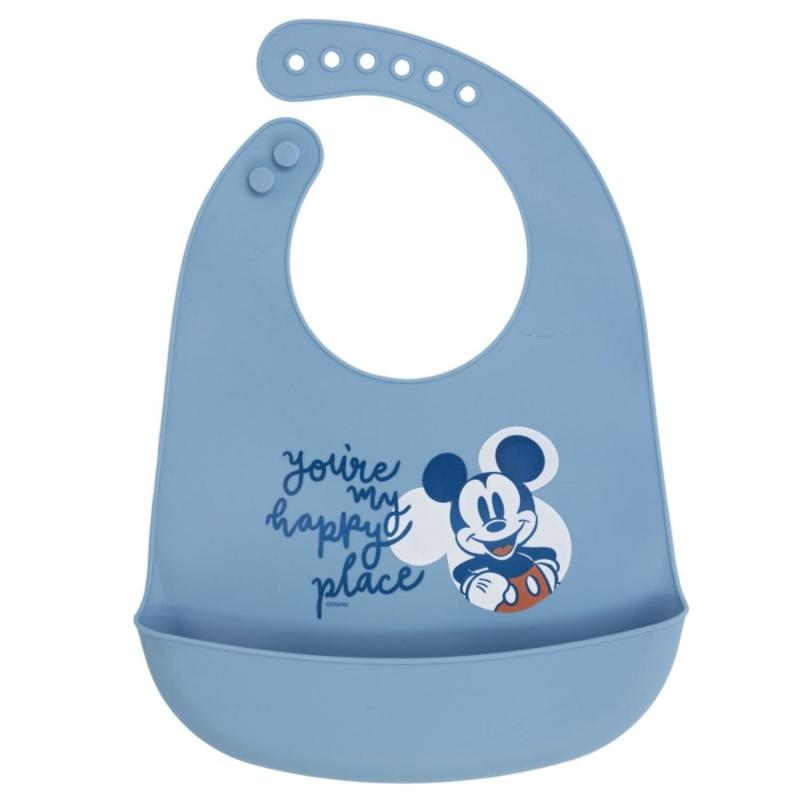 Silikónový podbradník MICKEY MOUSE Blue, 6+, 10429