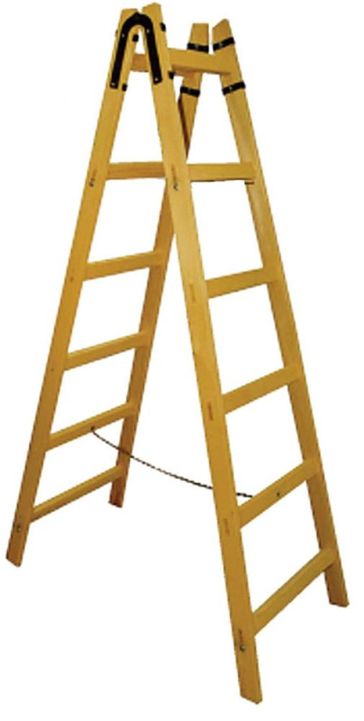Rebrík drevený dvojdielny, maliarsky 6 - priečkový, 187 cm, VASKO