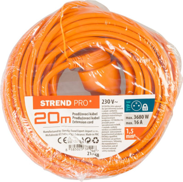 Kábel DG-YFB01 L-20 m, predlžovací, Orange 1