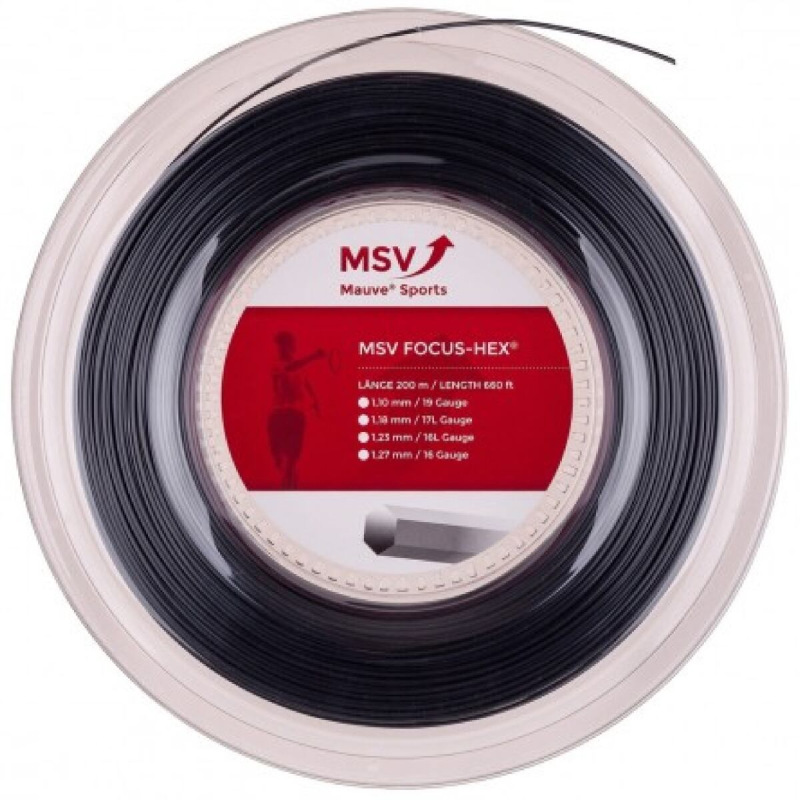 Focus HEX tenisový výplet 200 m čierna