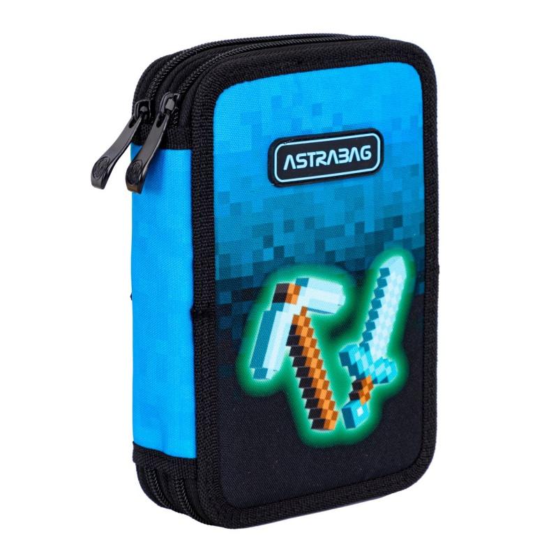 Dvojposchodový peračník s náplňou AstraBAG BLUE PIXEL, AC21, 503024054