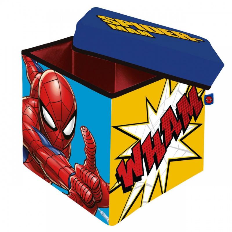 Úložný box s vrchnákom / taburetka 2v1 SPIDERMAN, SM15223