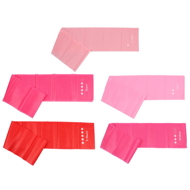 Yoga Stretch Mix 1500 sada posilňovacích gúm 5 ks ružová