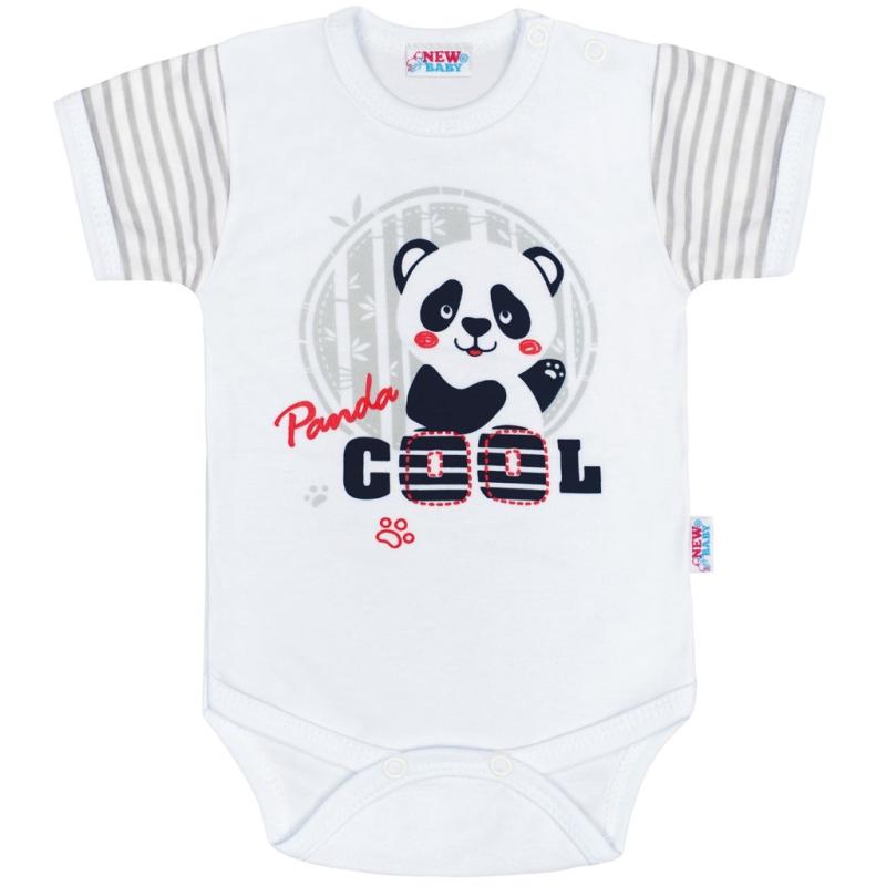 Dojčenské body s krátkym rukávom New Baby Panda 86 (12-18m)