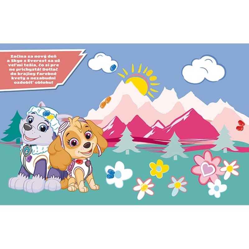 Farebné pršteky Labková patrola rúžová 1