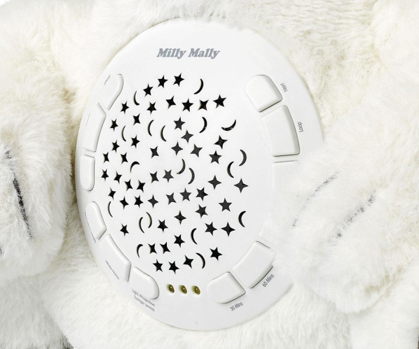 Plyšový zaspávačik medvedík s projektorom Milly Mally 2