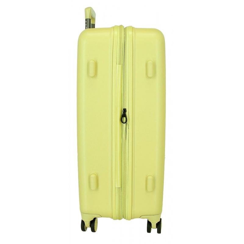 MOVOM Wood Yellow, Sada luxusných ABS cestovných kufrov, 65cm/55cm, 531896B