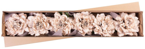 Kvet MagicHome, pivónia, so stuhou, béžová, stonka, veľkosť kvetu: 17 cm, dĺžka kvetu: 37 cm, bal. 6 1