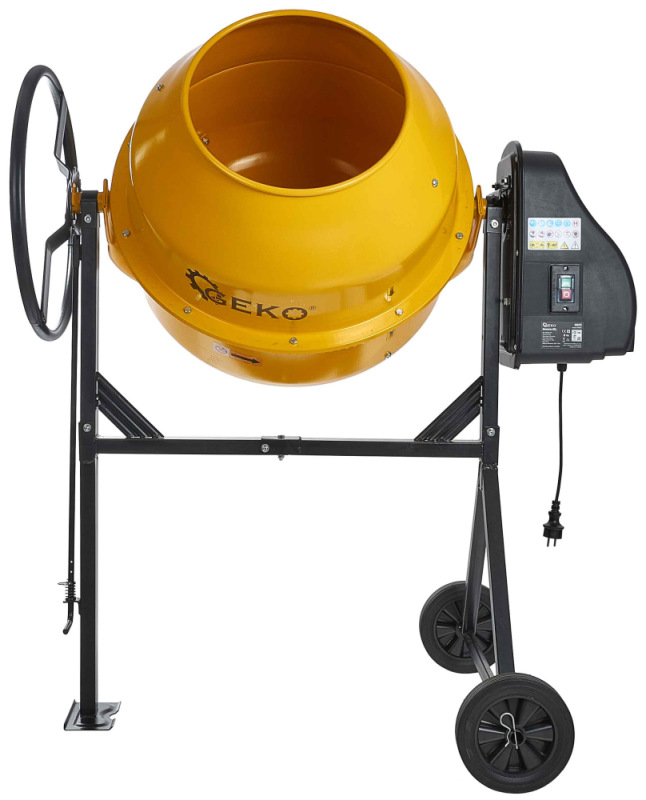 Miešačka elektrická 220 V, bubon 120 litrov, 550 W, priemer plniaceho otvoru 385 mm, GEKO 7