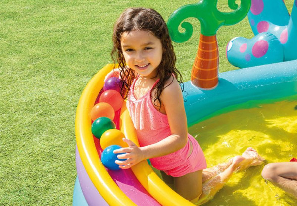 Bazénik Intex® 57135, Dinoland play center, detský, nafukovacie detské ihrisko, 302x229x112 cm 4