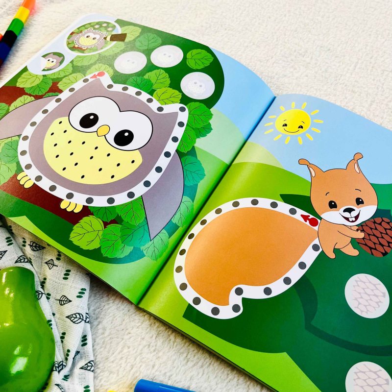 Nalepuj a obkresľuj Veselé zvieratká 1