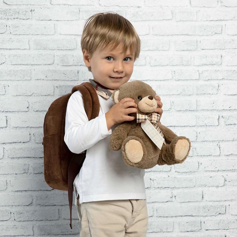 PERLETTI BE MY FRIEND, Detský plyšový batoh s odnímateľnou hračkou MACKO, 13038