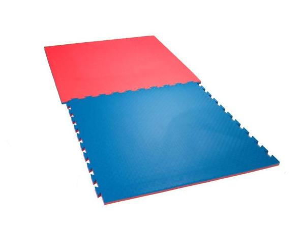 TATAMI-TAEKWONDO podložka obojstranná 100x100x2,5 cm, žlto-modrá, 1ks