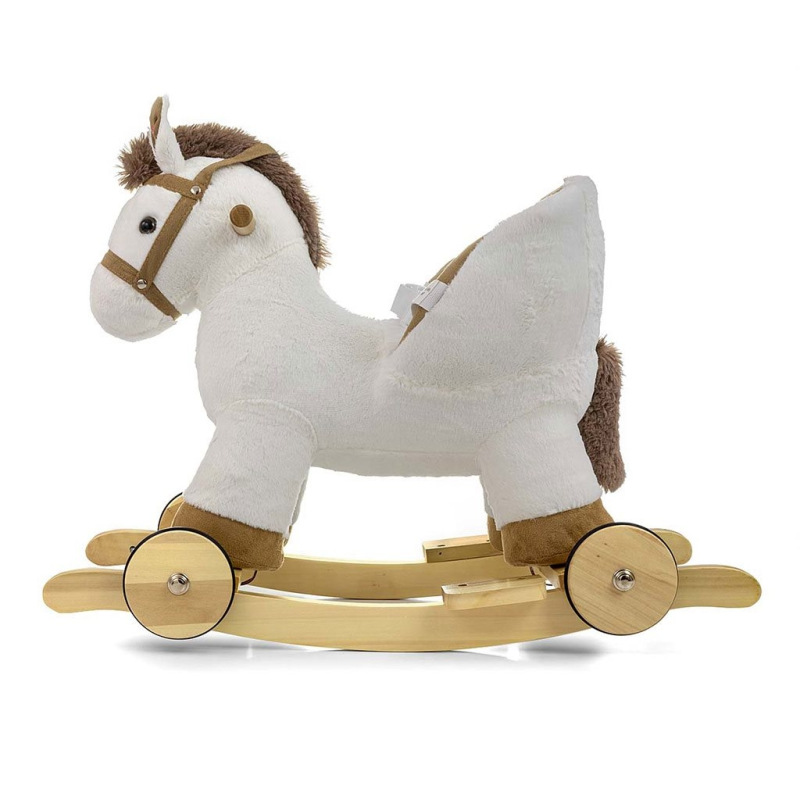 Hojdací koník s melódiou a kolieskami Milly Mally Polly biely 1
