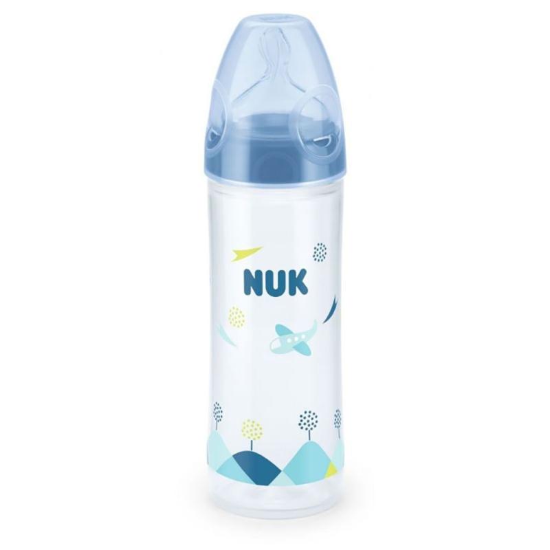 Dojčenská fľaša NUK LOVE 250 ml, 6-18 m modrá