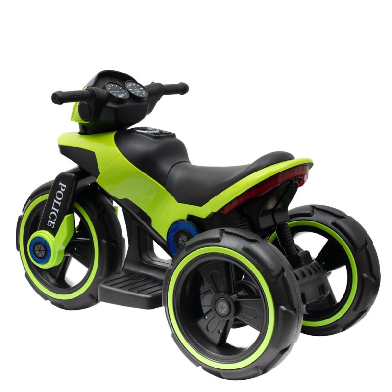 Detská elektrická motorka Baby Mix POLICE zelená 2