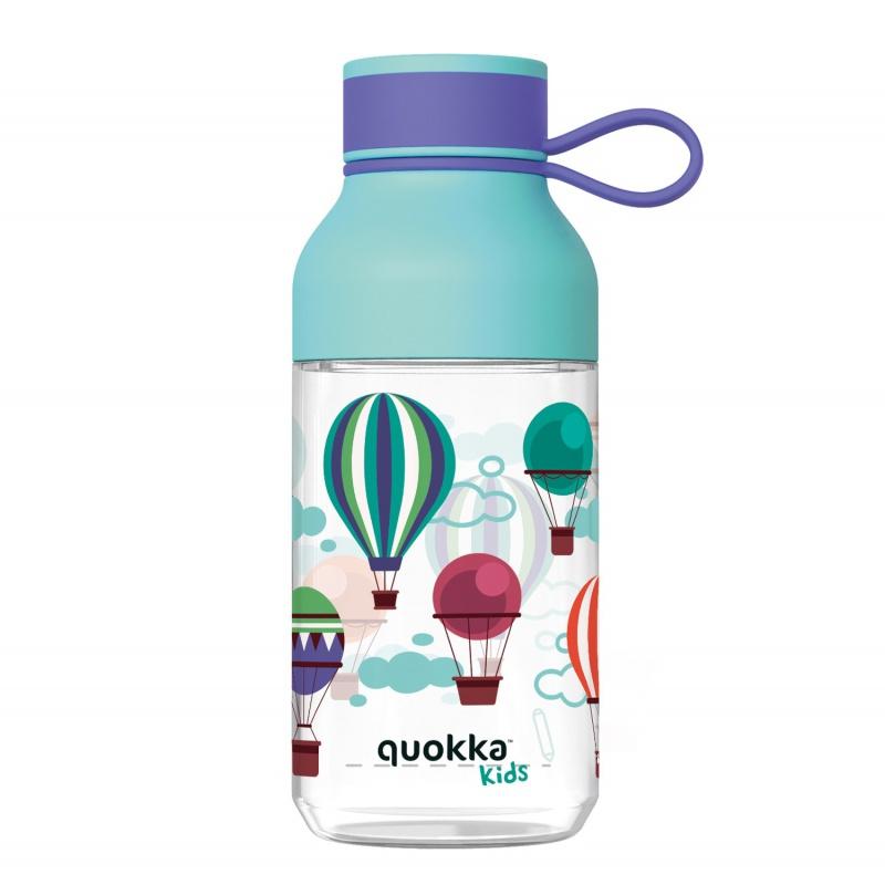 Quokka Kids Ice, Plastová fľaša s pútkom Balloons, 430ml, 40162