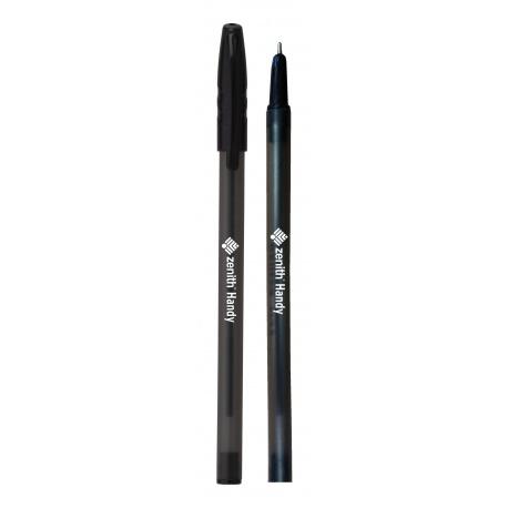 ASTRA ZENITH Handy, Guľôčkové pero 0,7mm, čierne s vrchnákom, 8ks, 201318012