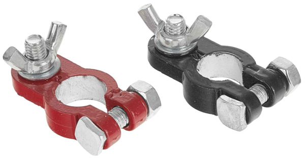 Sada hliníkových svoriek na auto batériu, 2 kusy, GEKO 1