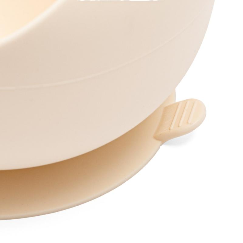 Detská silikónová miska s prísavkou New Baby béžová 1