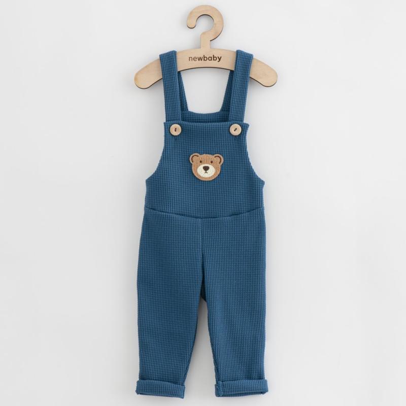Dojčenské zahradníčky New Baby Luxury clothing Oliver modré 56 (0-3m)