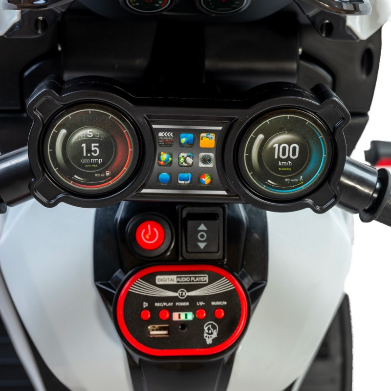 Detská elektrická motorka Baby Mix Rare biela 4