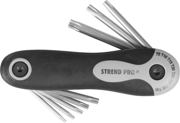 Sada kľúčov Strend Pro HK0208, 8 dielna, Torx, sklápacia, zástrčná 1