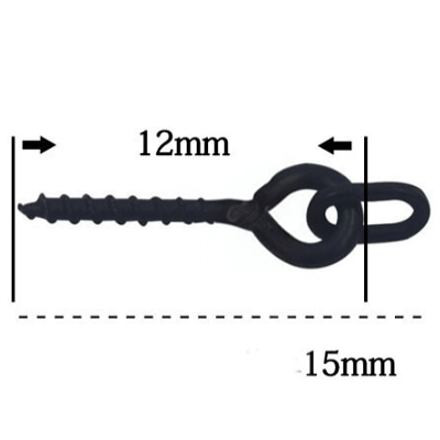 Bait Screw Oval zavrtávací držiak s krúžkom 10 ks 2