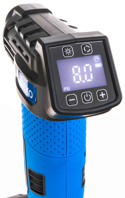 Akumulátorový kompresor 0,2-10,3 Bar, 12V, 1.5Ah batéria, 23l/min, LCD display, GEKO 4