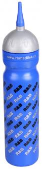 Športová fľaša logo R & B s hubicou, 1000 ml modrá