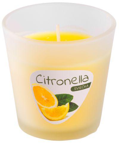 Sviečka Citronella CG144, repelentná, sklenený pohár, 80 g, 80x70 mm