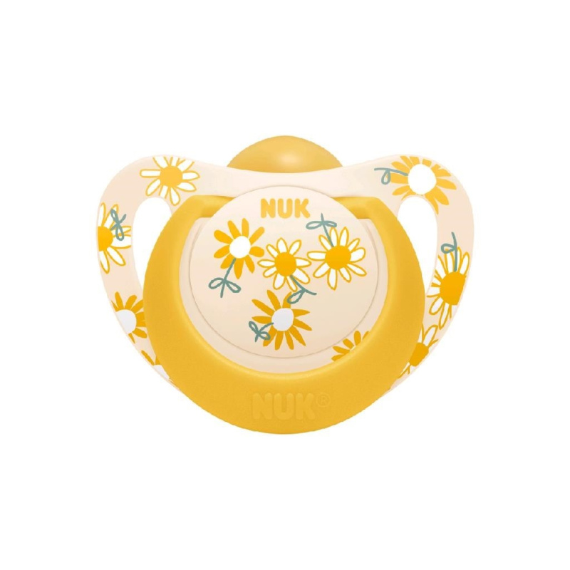Dojčenský latexový cumlík NUK Star 18-36 m žltý 18-36 m